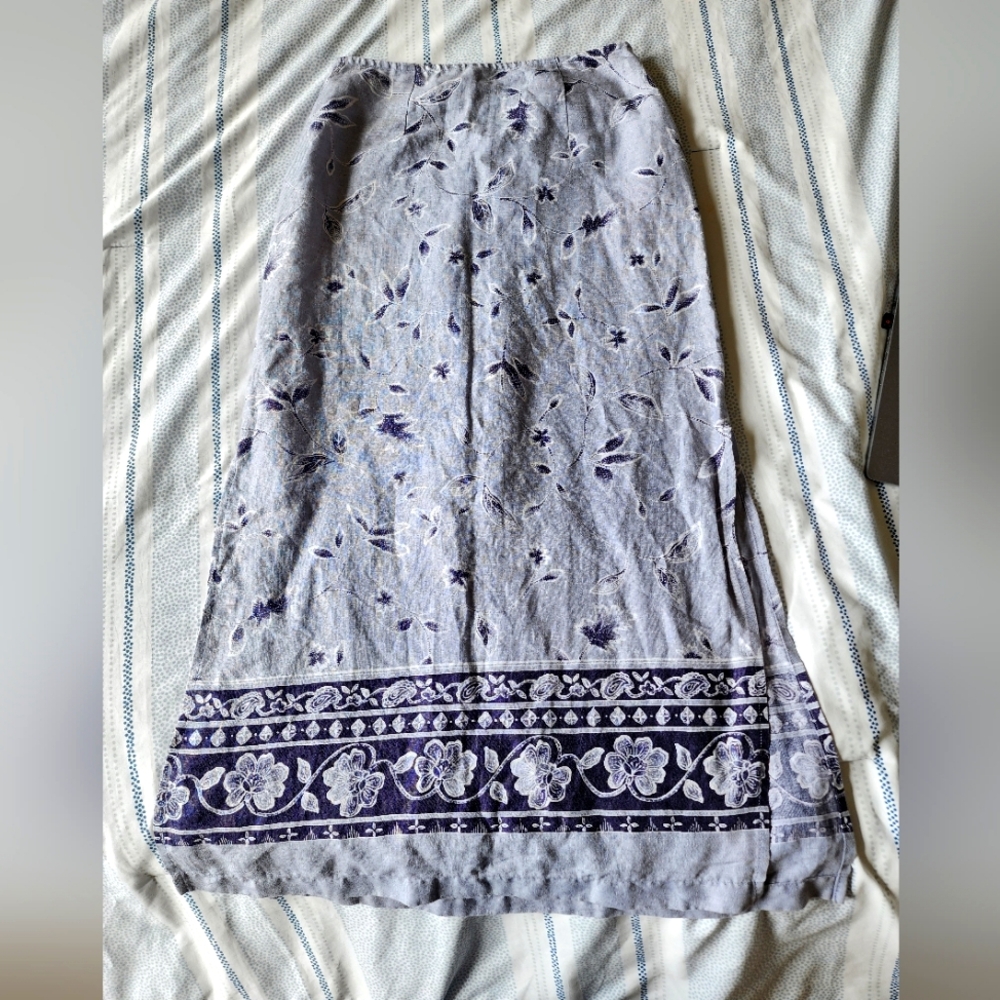 Vintage Ann Taylor 100% Linen Highwaist Maxi Skirt